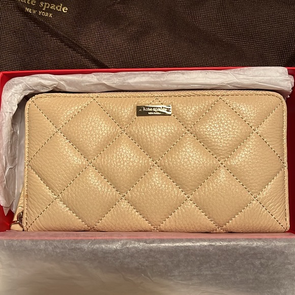 Kate Spade cream quilted handbag & matching wallet. Brand new! - Picture 9 of 15